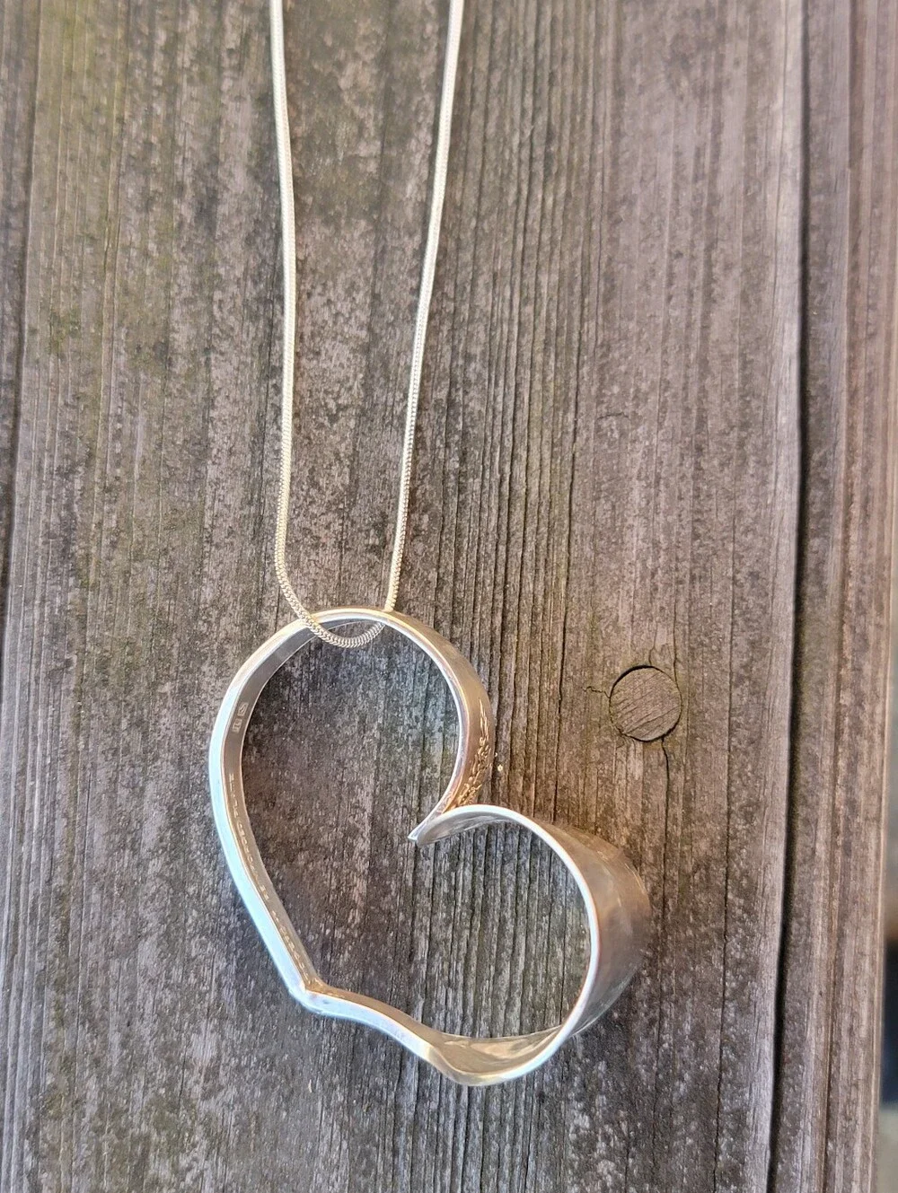 Heart Shape Silverware Necklace